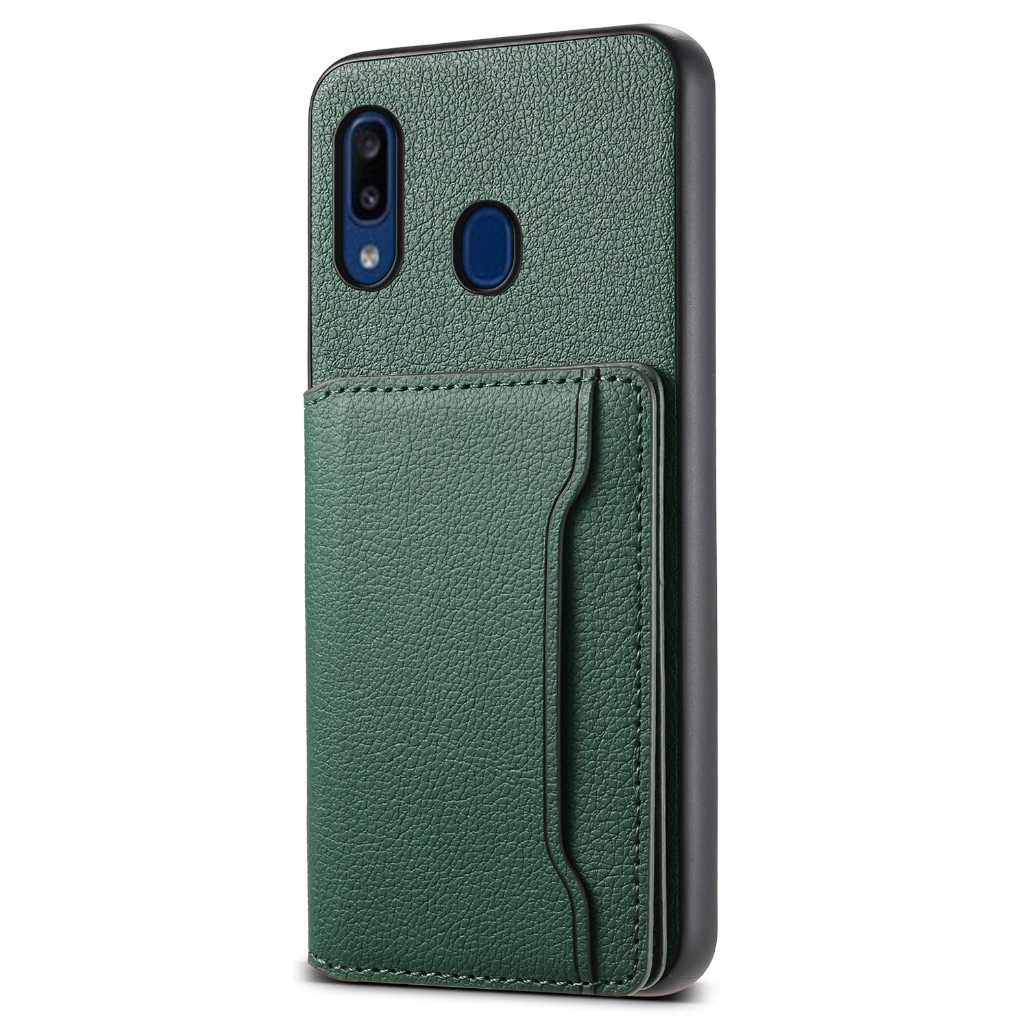 For Samsung Galaxy A20 / A30 Kickstand Case TPU+PC+PU Phone Cover with Card Slots For Samsung Galaxy A20 / A30 Kickstand Case TPU+PC+PU Phone Cover with Card Slots